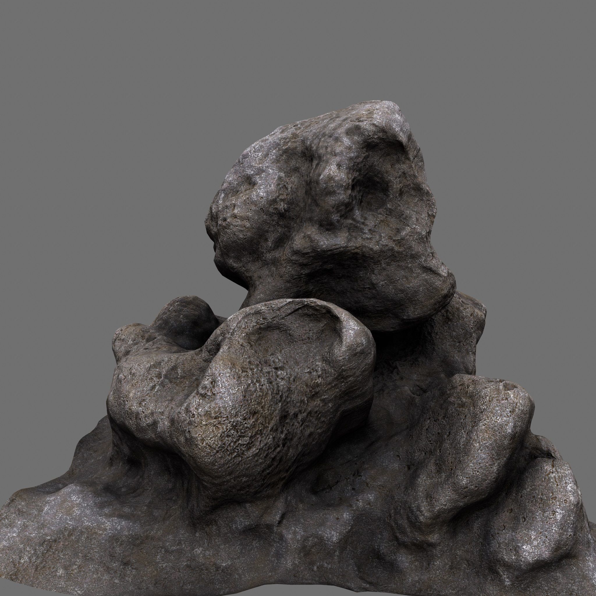 Rock Low-poly 3D model_3