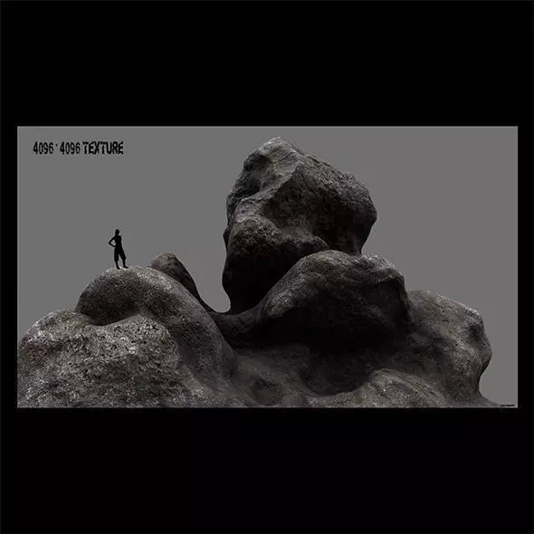 Rock Low-poly 3D model_0