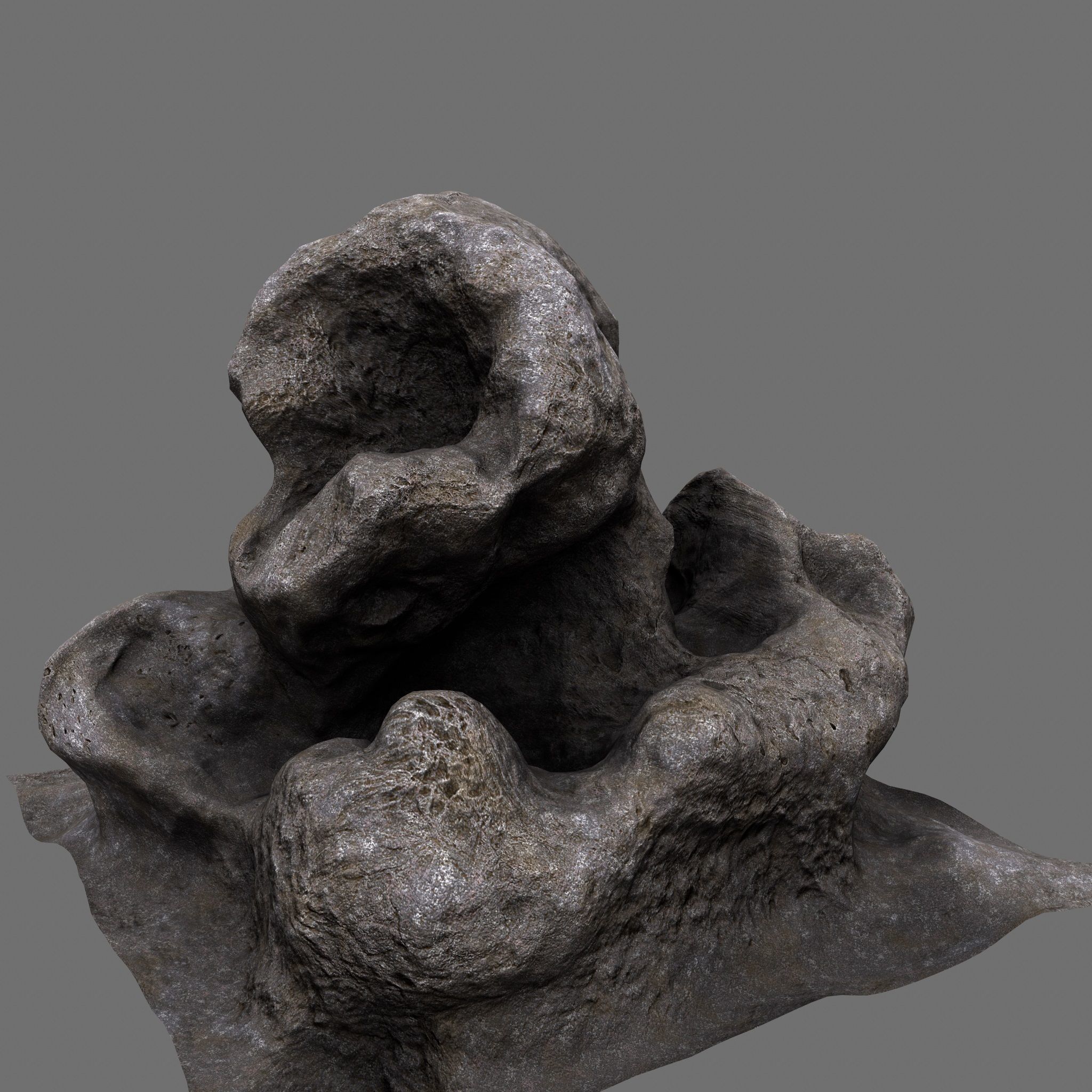 Rock Low-poly 3D model_9