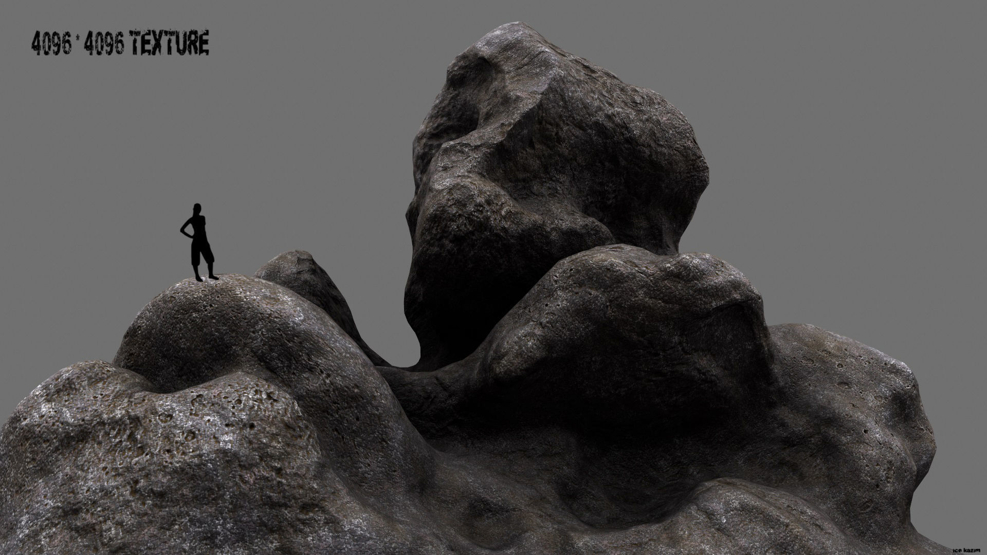 Rock Low-poly 3D model_1