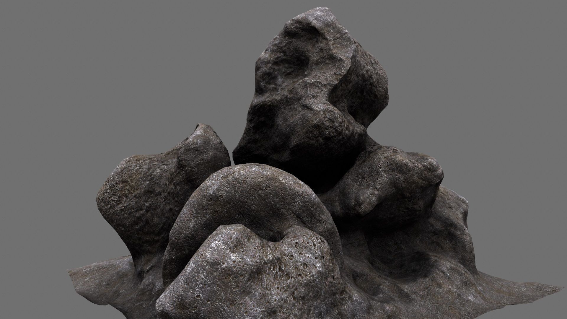 Rock Low-poly 3D model_14