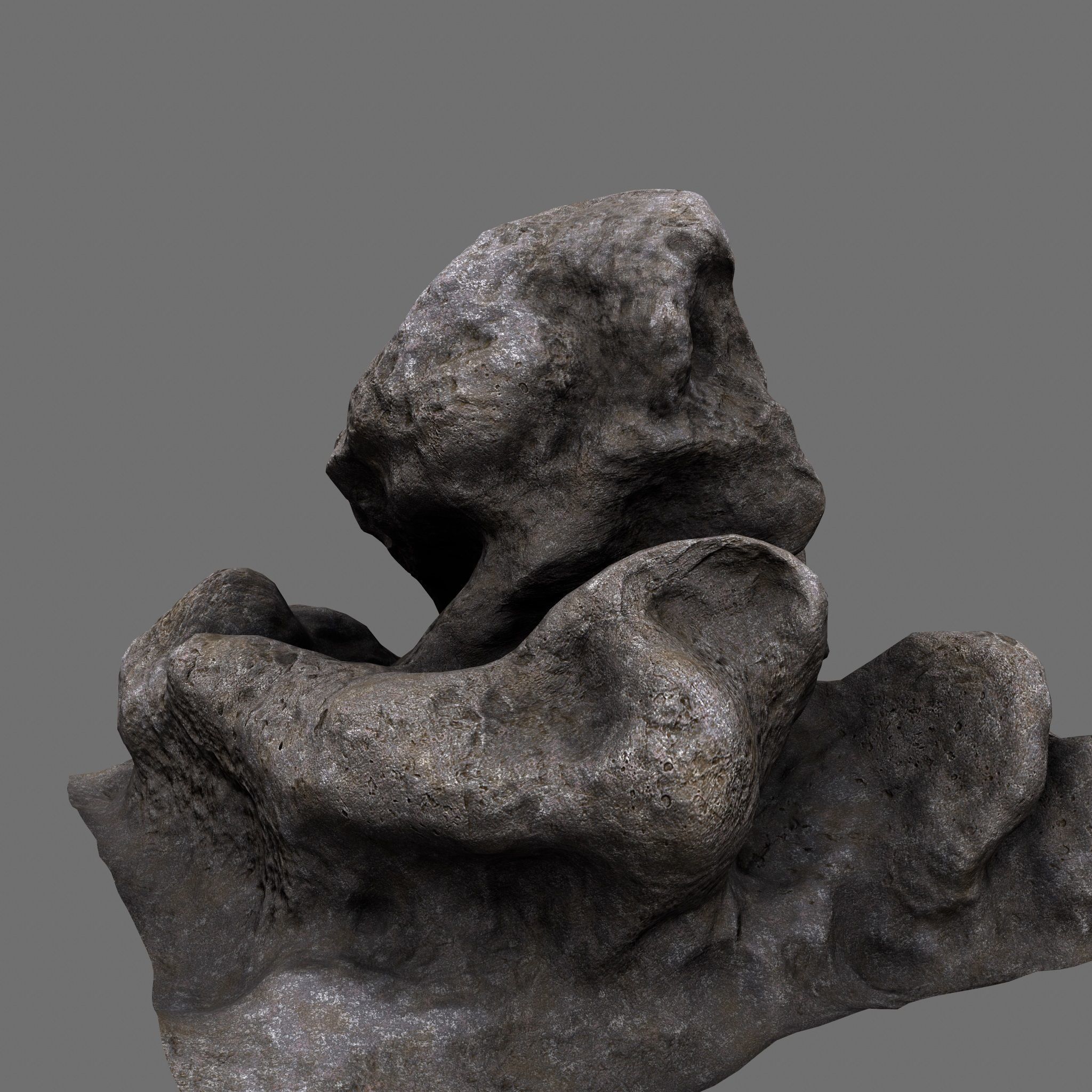 Rock Low-poly 3D model_5