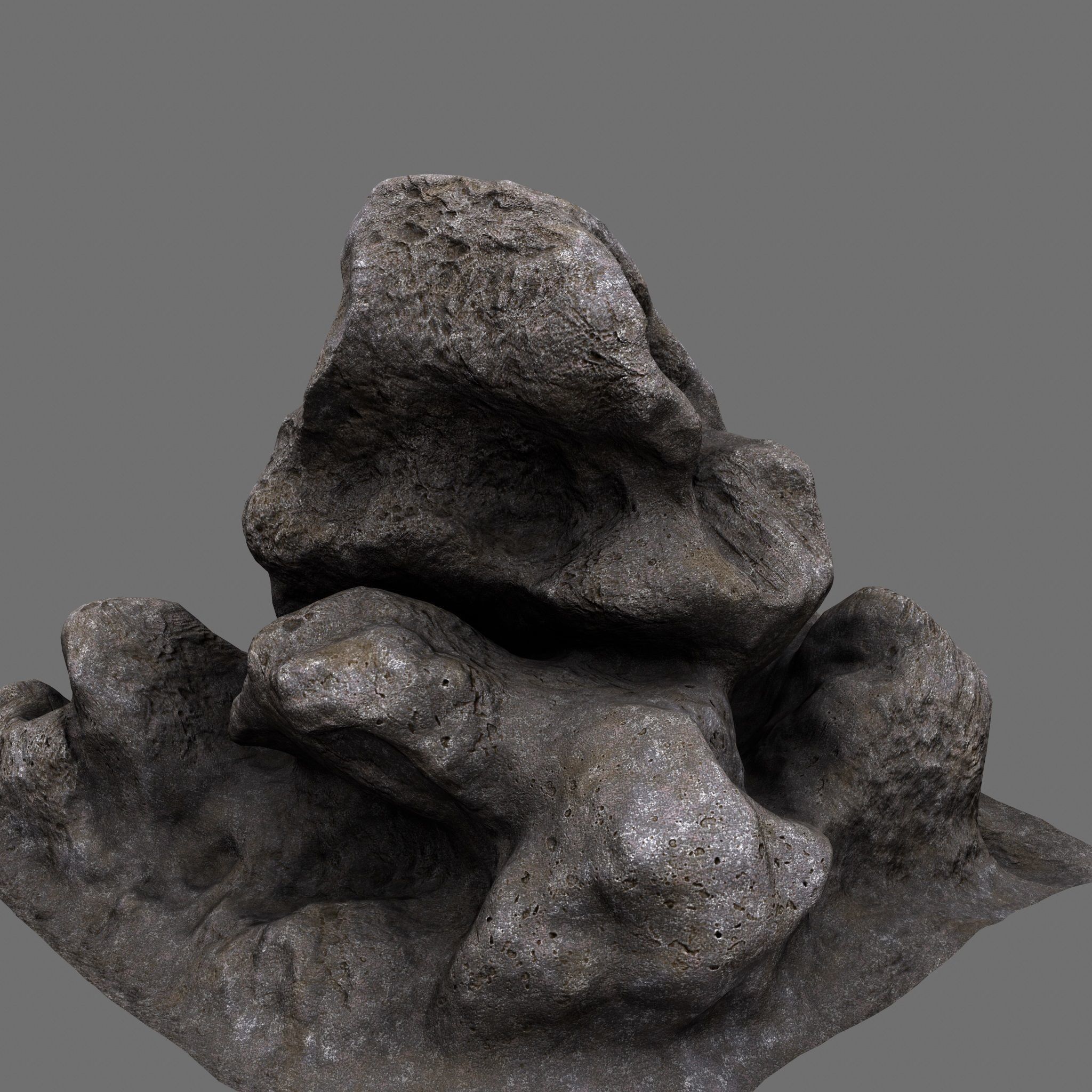 Rock Low-poly 3D model_10