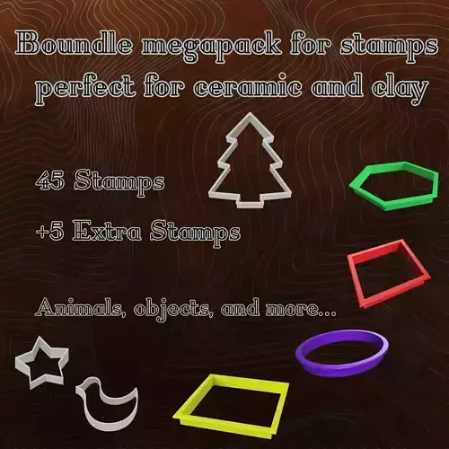 Boundle megapack Stamps for ceramic or clay