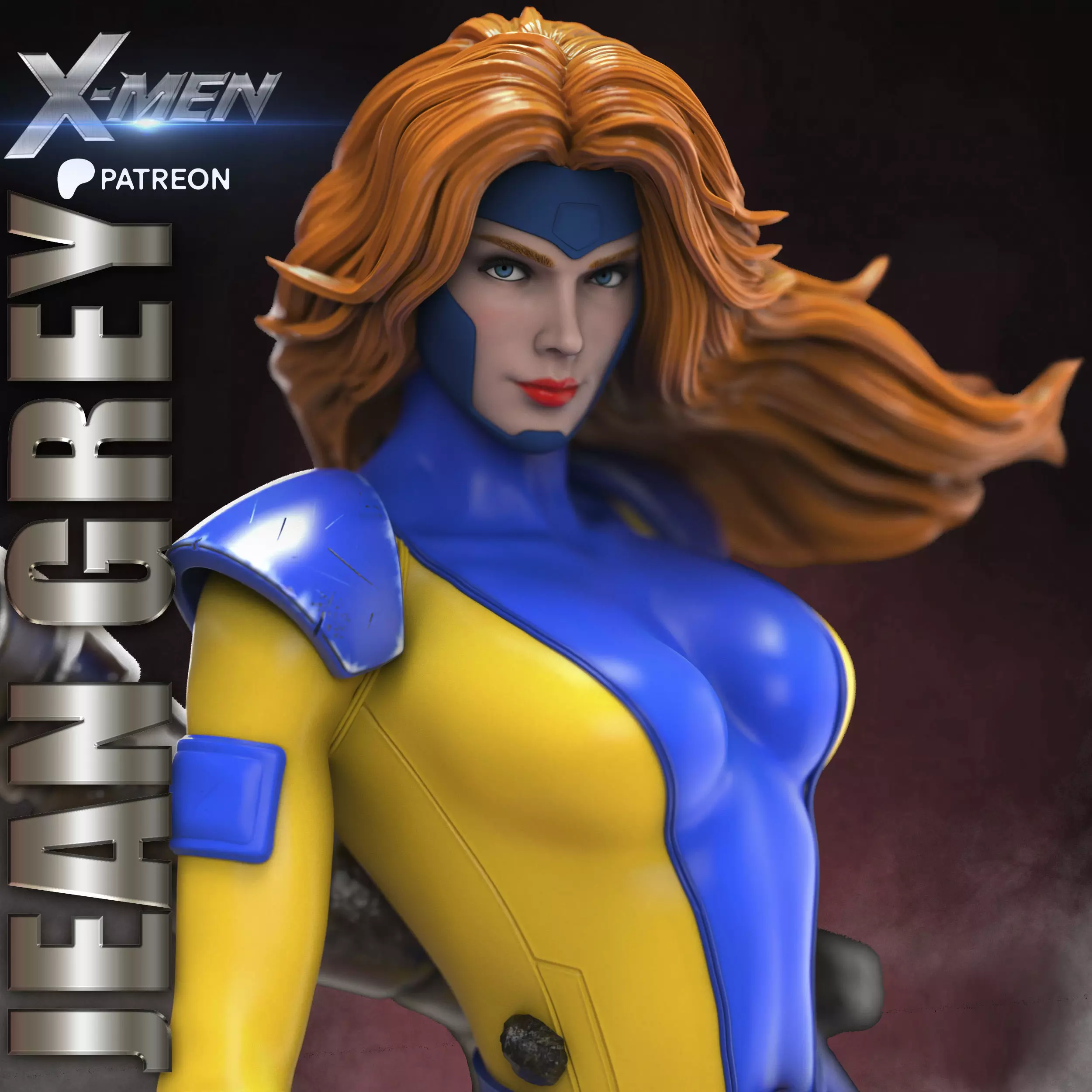 JEAN GREY STL FILE X-MEN PROJECT 3D print model