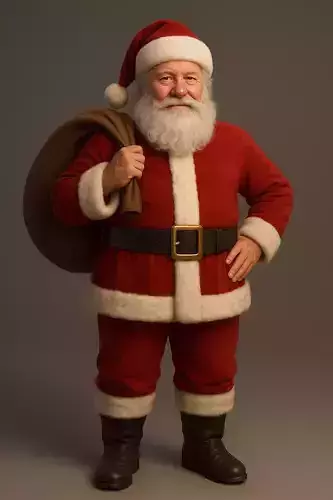 Classic Realistic Santa Claus - PBR Rigged Character