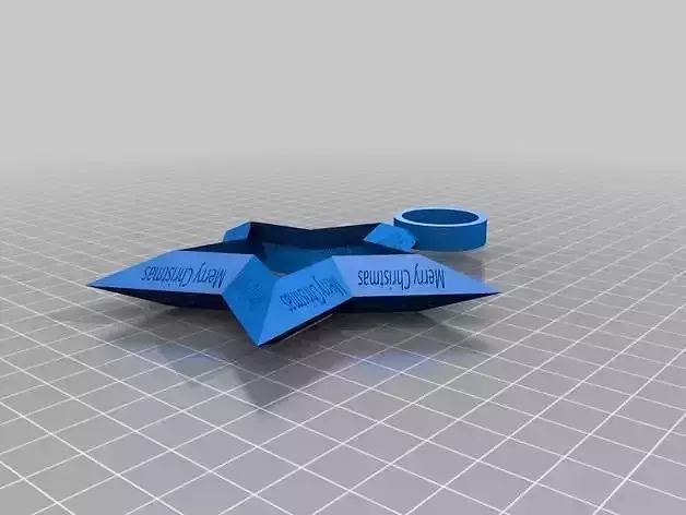 christmas decoration star 3D print model