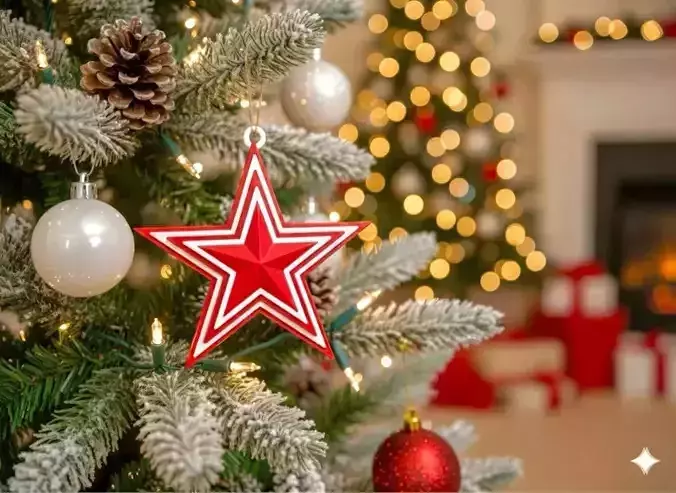 Christmas Tree Star Ornament