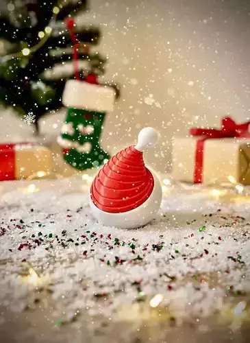 Collapsible Santa Cap hat - Christmas Fidget Prop