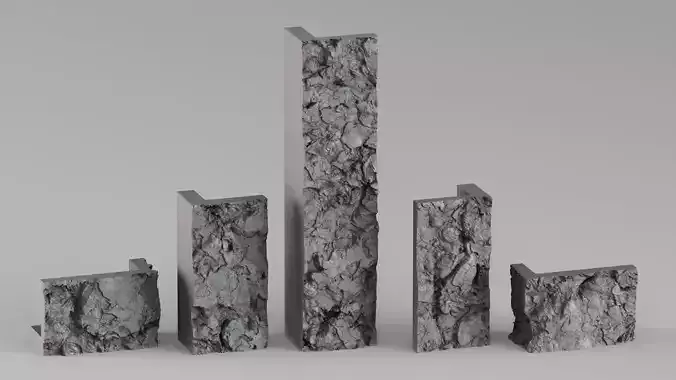 001680 Fireplace Stone Shelf High-Resolution 3D Scan