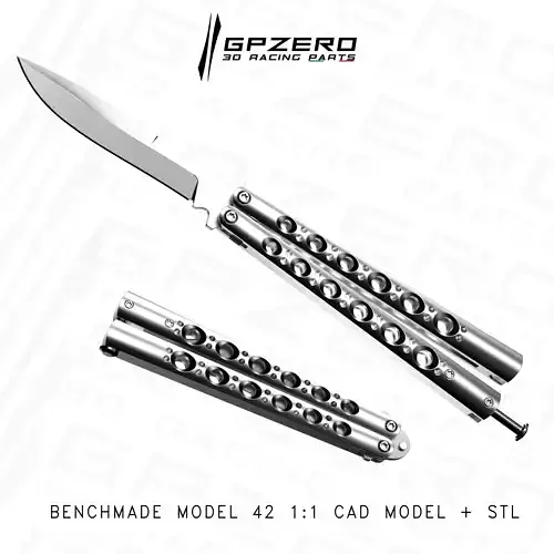 Benchmade Model 42 Balisong Knife CAD Step STL 