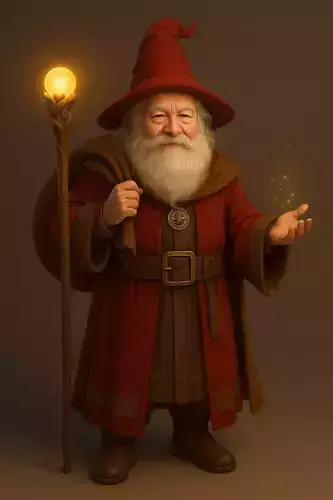 Mage Santa - Realistic Fantasy Christmas Wizard