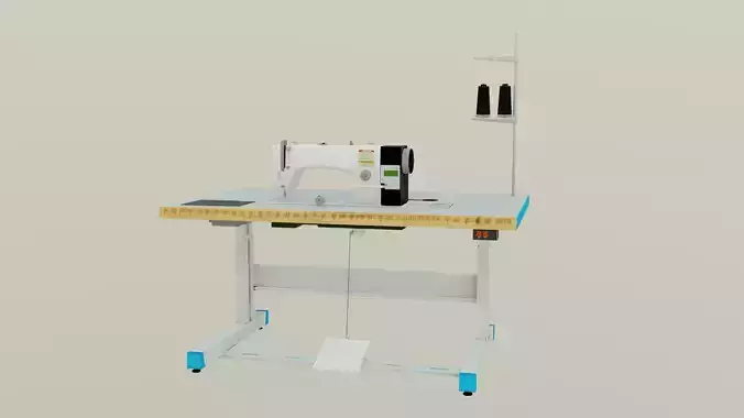 Sewing Machine  Low Poly PBR Game Ready 3D Model