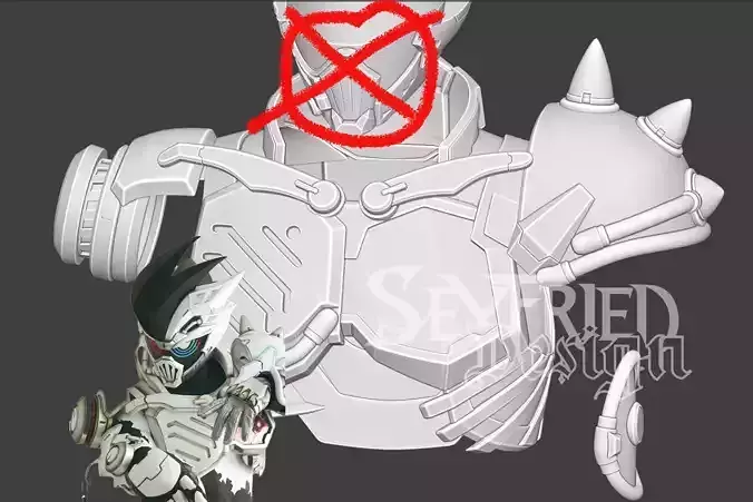 Kamen Rider Genm Dangerous Zombie armor HELMET NOT INCLUDED