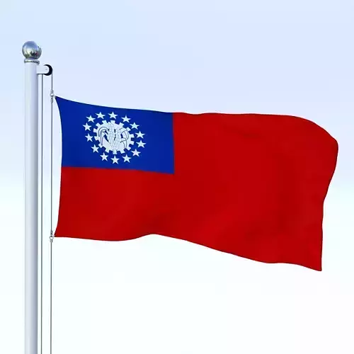 Animated Myanmar Flag