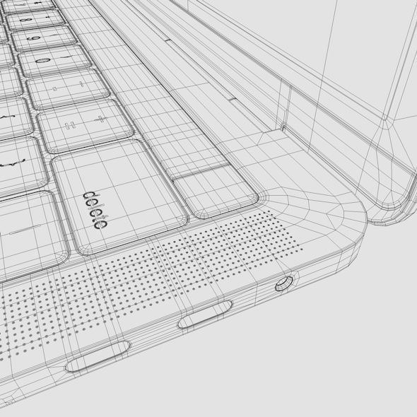Apple MacBook Pro 13 Touch Bar  Low-poly 3D model_9