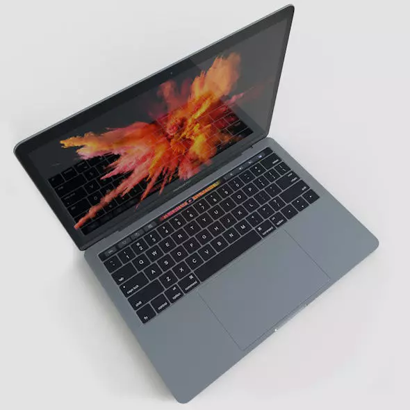 Apple MacBook Pro 13 Touch Bar  Low-poly 3D model_0