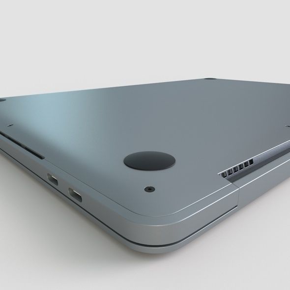 Apple MacBook Pro 13 Touch Bar  Low-poly 3D model_7