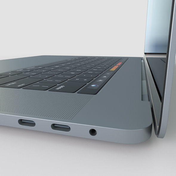 Apple MacBook Pro 15 Touch Bar  Low-poly 3D model_3
