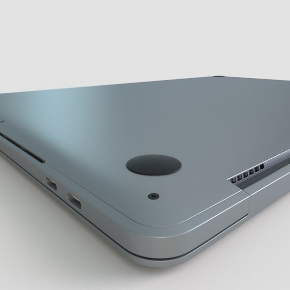 Apple MacBook Pro 15 Touch Bar  Low-poly 3D model_7