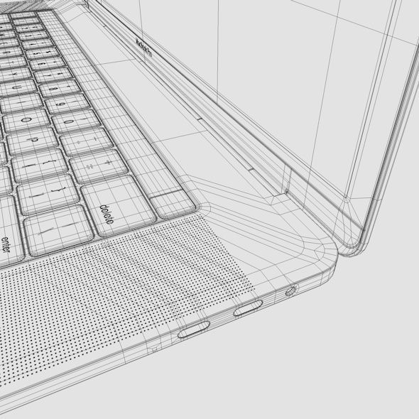 Apple MacBook Pro 15 Touch Bar  Low-poly 3D model_9