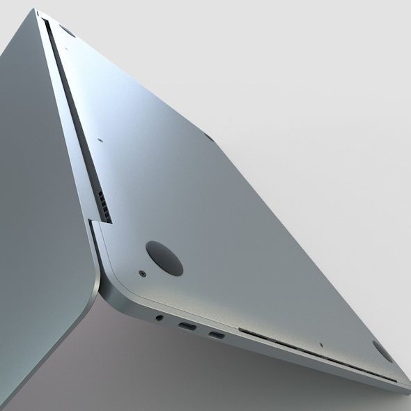 Apple MacBook Pro 15 Touch Bar  Low-poly 3D model_5