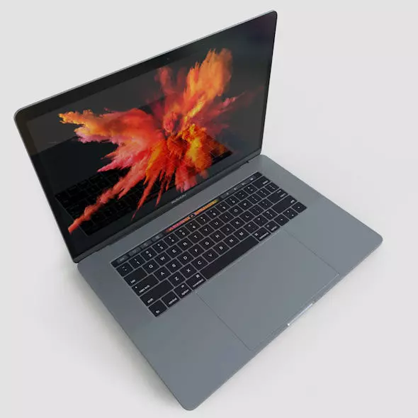 Apple MacBook Pro 15 Touch Bar  Low-poly 3D model_0