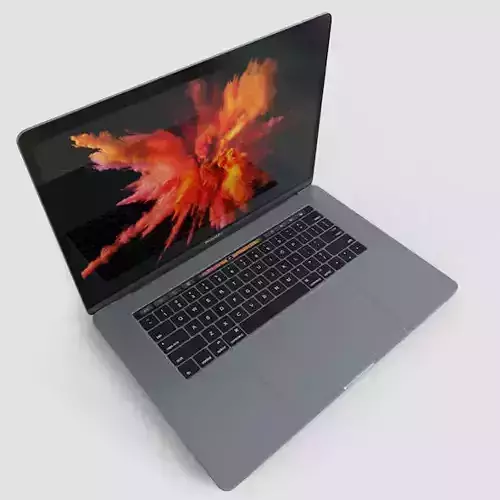 Apple MacBook Pro 15 Touch Bar  Low-poly 3D model