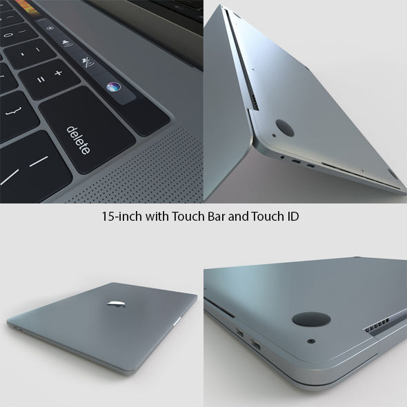 Apple MacBook Pro Low-poly 3D model_9