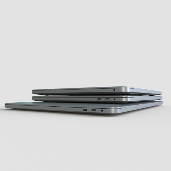 Apple MacBook Pro Low-poly 3D model_2