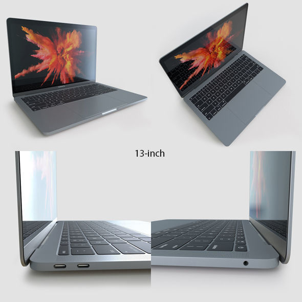 Apple MacBook Pro Low-poly 3D model_5