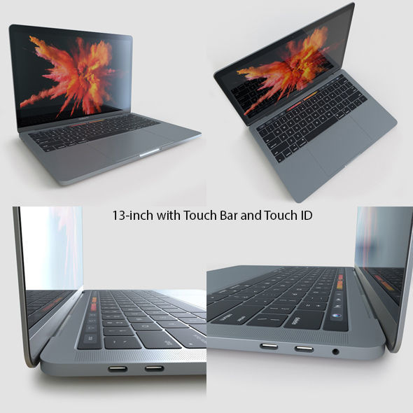 Apple MacBook Pro Low-poly 3D model_7