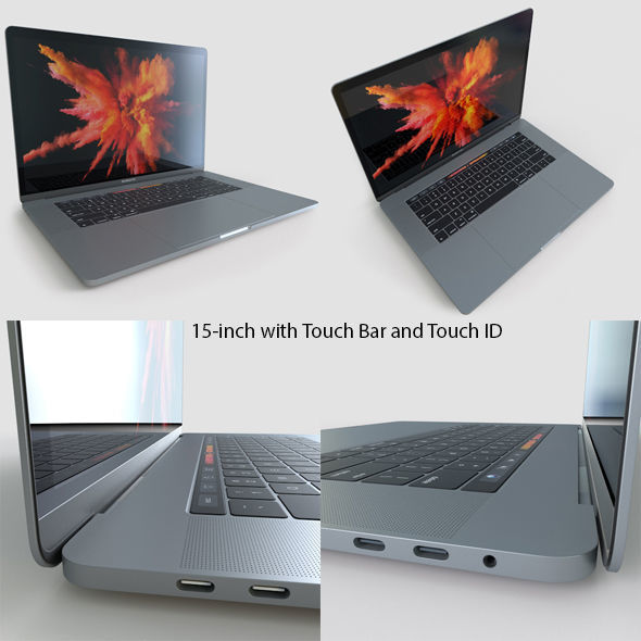Apple MacBook Pro Low-poly 3D model_4