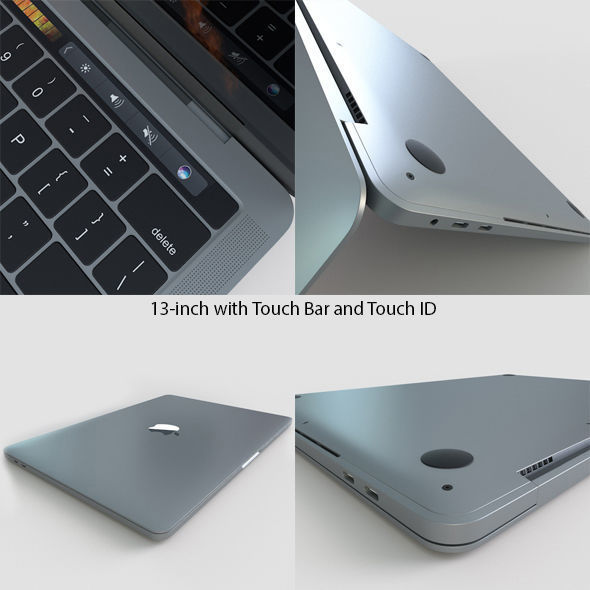 Apple MacBook Pro Low-poly 3D model_6