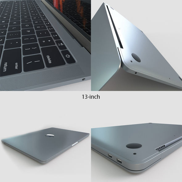 Apple MacBook Pro Low-poly 3D model_8