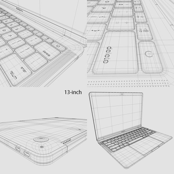 Apple MacBook Pro Low-poly 3D model_10