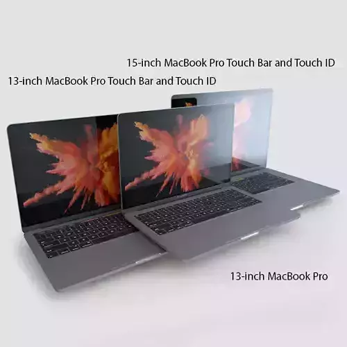 Apple MacBook Pro Low-poly 3D model