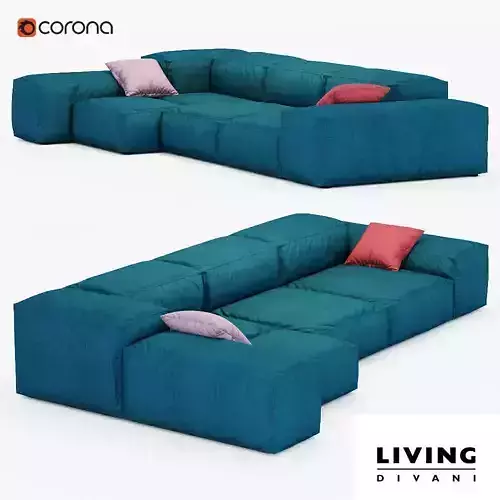 Sofa Extrasoft Living Divani 3D model