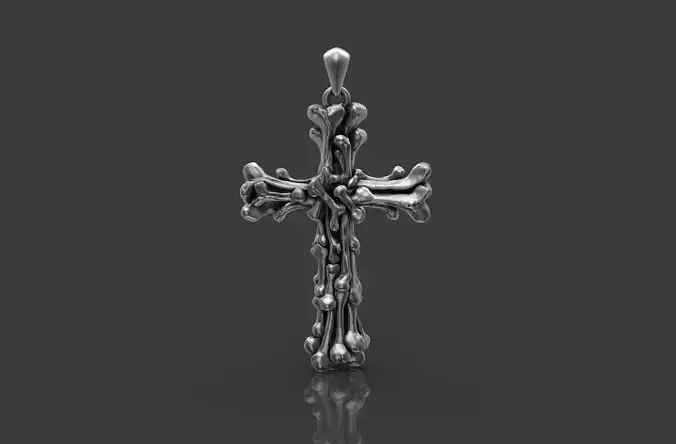 Bone Relic Cross Pendant