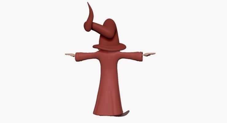 Dwarf wizard Low-poly 3D model_4