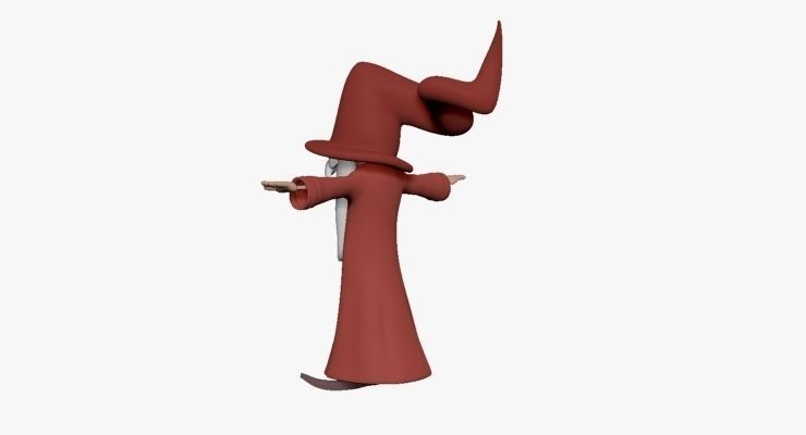 Dwarf wizard Low-poly 3D model_3