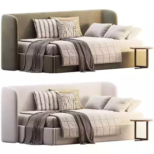 Milton 90 Velvet Silver Childrens Bed