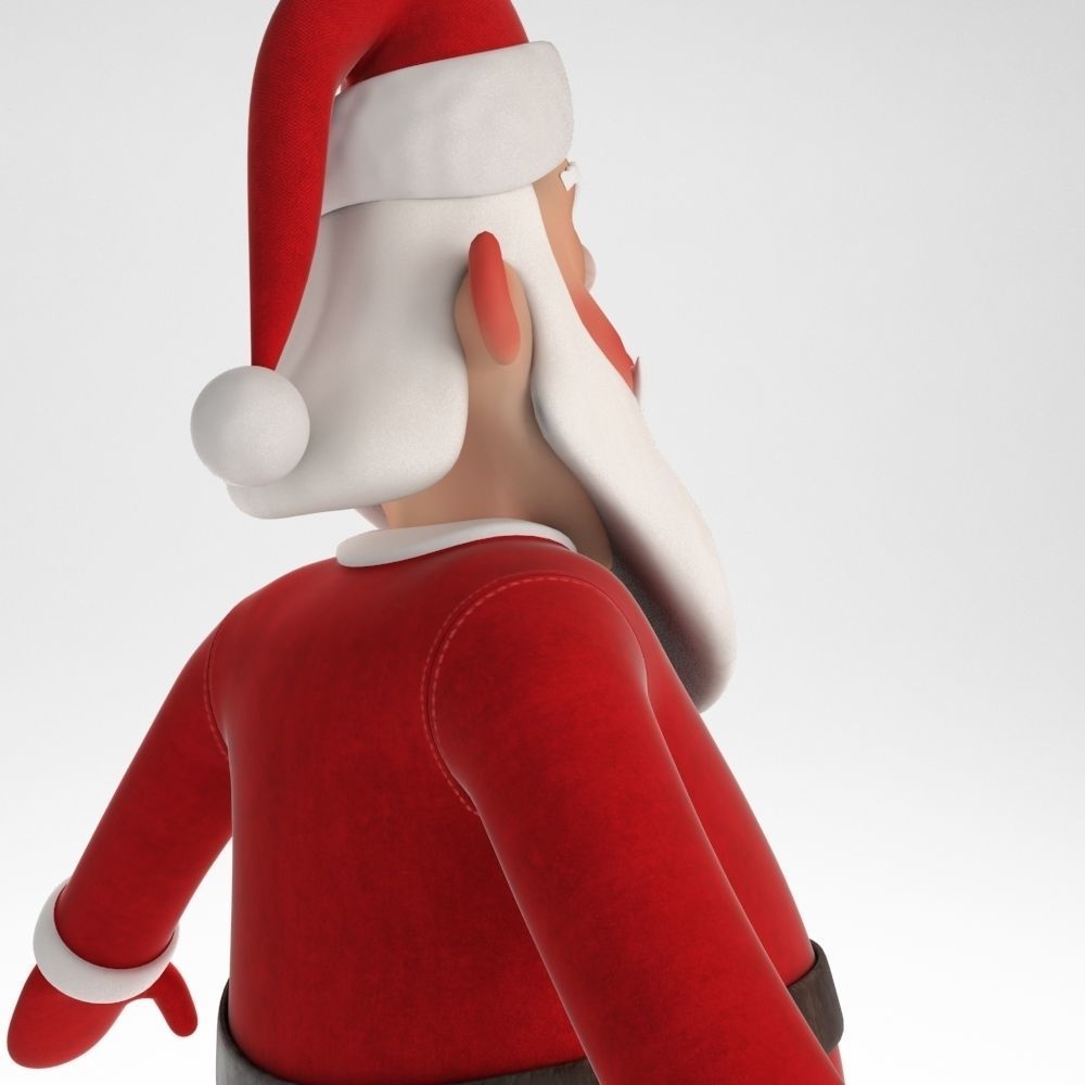 RIGGED Santa Claus Character Low-poly 3D model_28