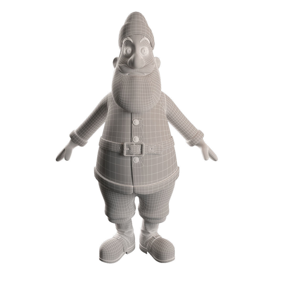 RIGGED Santa Claus Character Low-poly 3D model_45