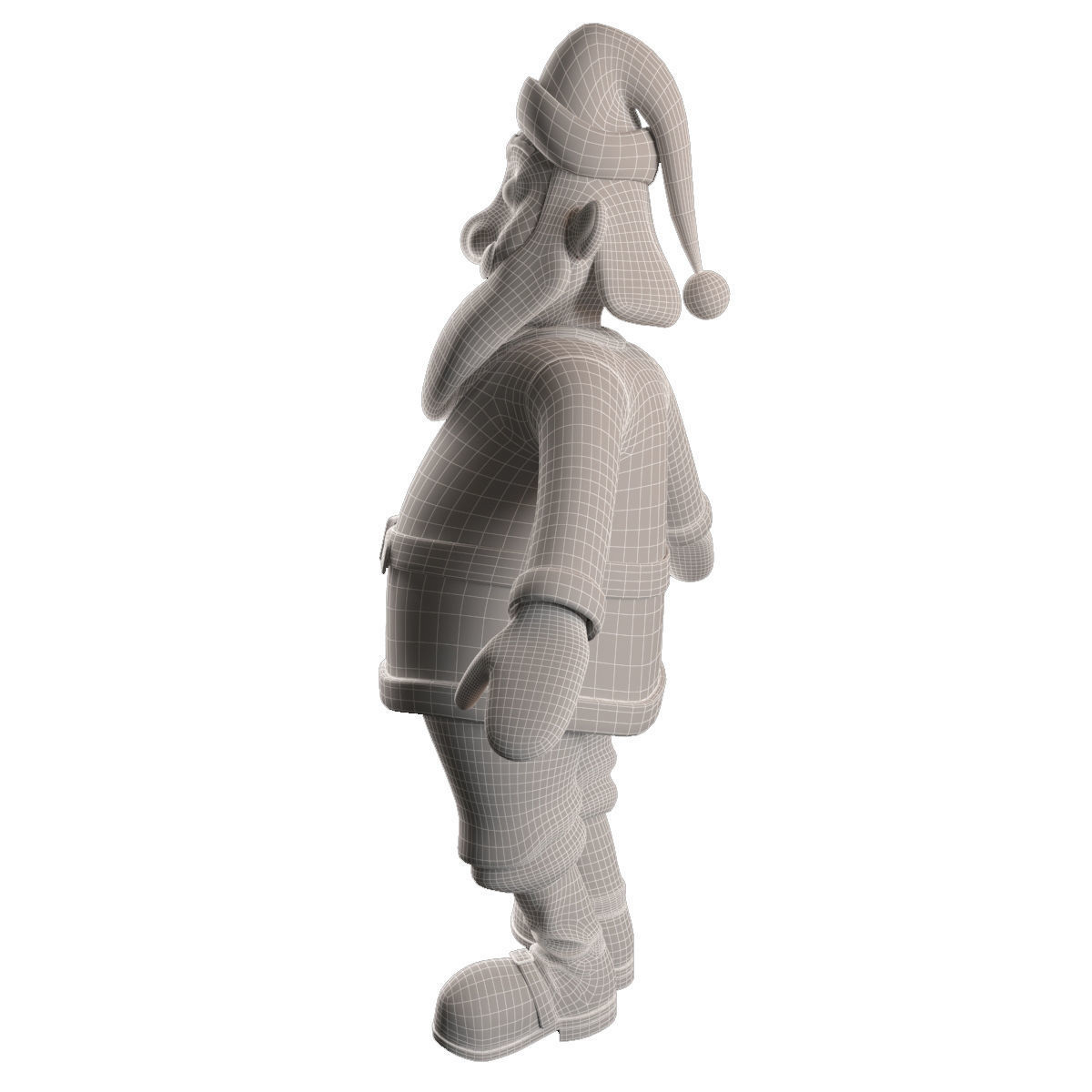 RIGGED Santa Claus Character Low-poly 3D model_42
