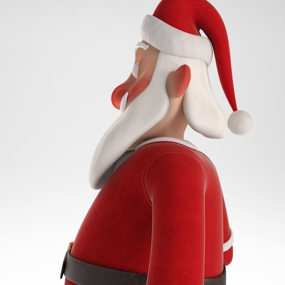 RIGGED Santa Claus Character Low-poly 3D model_25