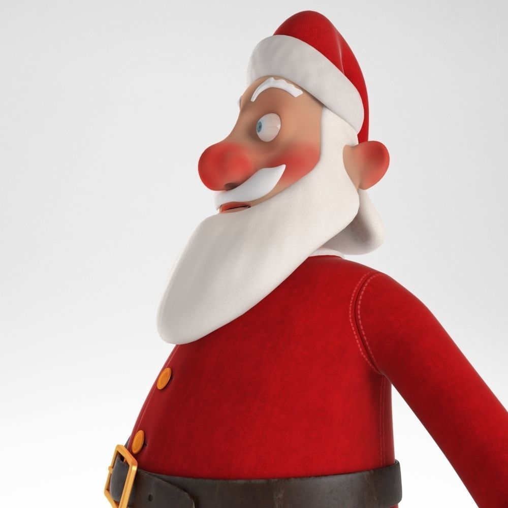 RIGGED Santa Claus Character Low-poly 3D model_22