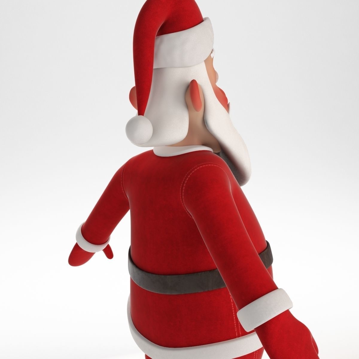 RIGGED Santa Claus Character Low-poly 3D model_15
