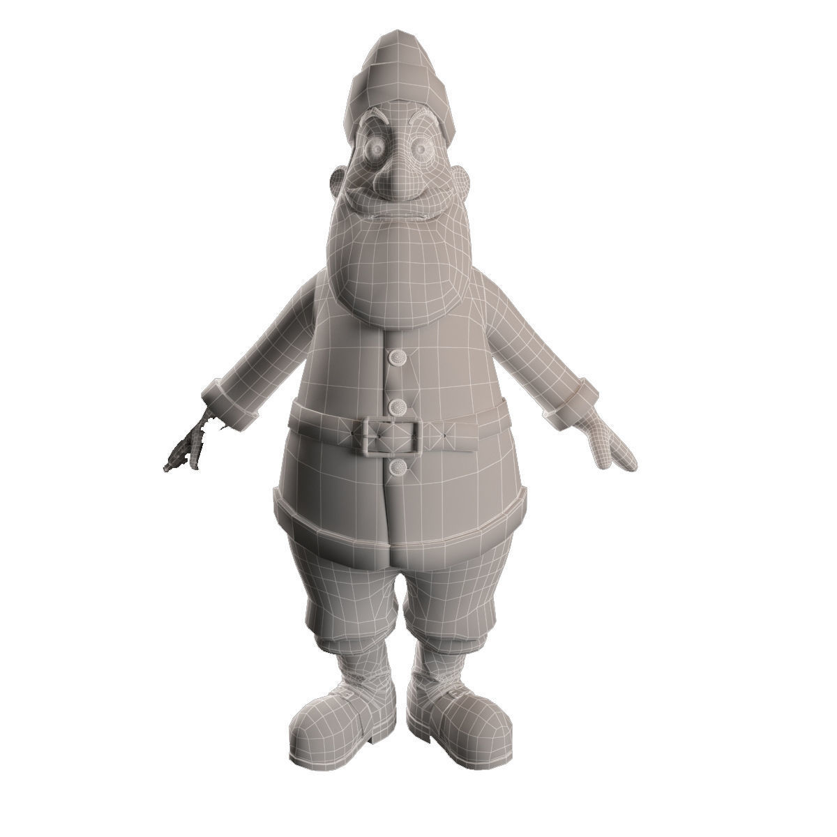 RIGGED Santa Claus Character Low-poly 3D model_44