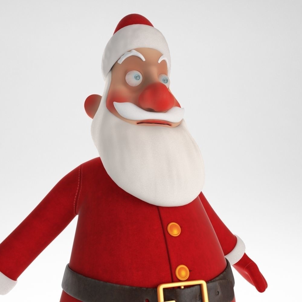 RIGGED Santa Claus Character Low-poly 3D model_34